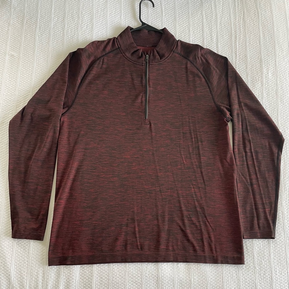 LULULEMON Men’s Metal Vent Tech Half Zip , Long Sleeve, XXL